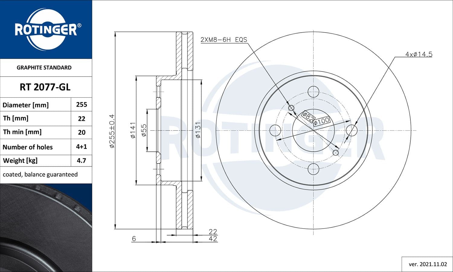 Disc frana ROTINGER RT 2077-GL