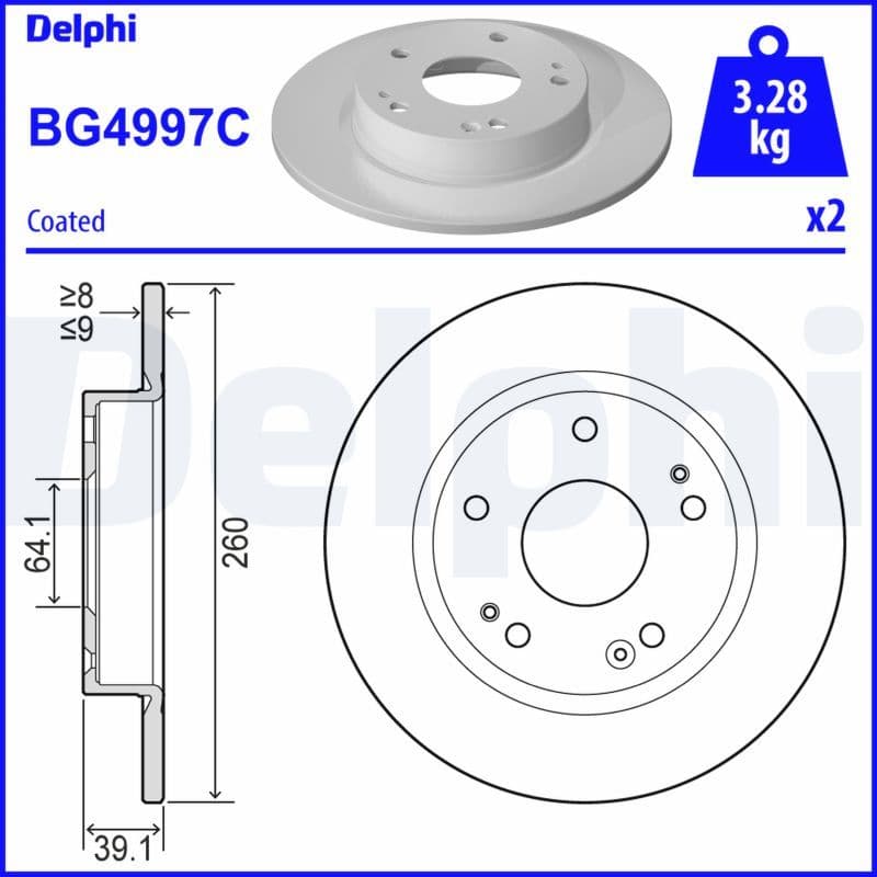 Disc frana DELPHI BG4997C