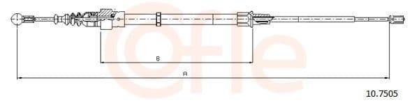 Cablu, frana de parcare COFLE 10.7505