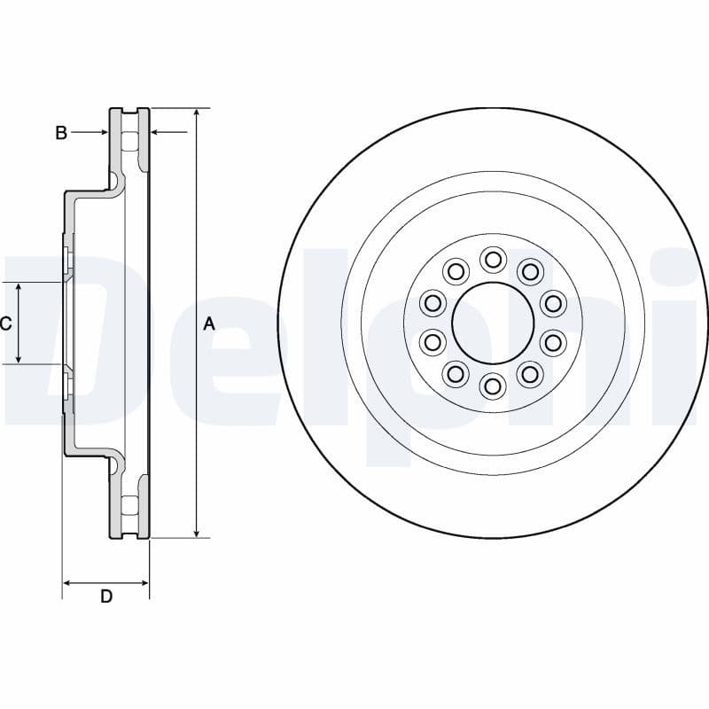Disc frana DELPHI BG9182C