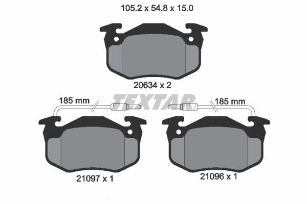 set placute frana,frana disc TEXTAR 2109601