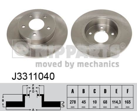Disc frana NIPPARTS J3311040