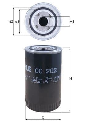 Filtru ulei MAHLE OC 202
