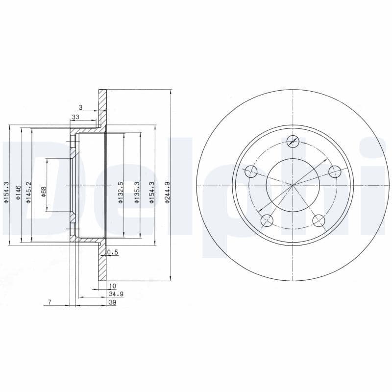 Disc frana DELPHI BG2520