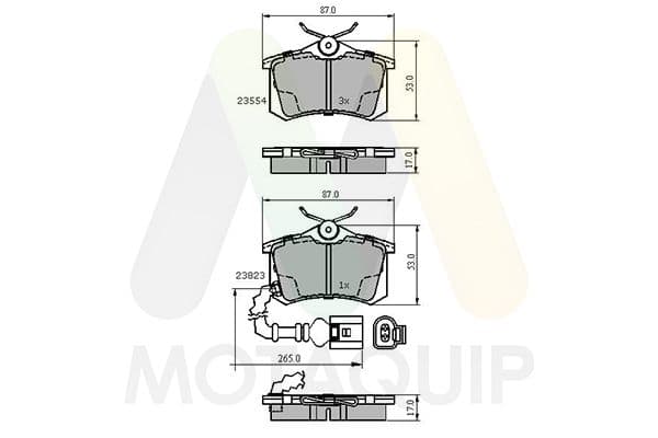 set placute frana,frana disc MOTAQUIP LVXL1704