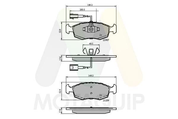 set placute frana,frana disc MOTAQUIP LVXL1766