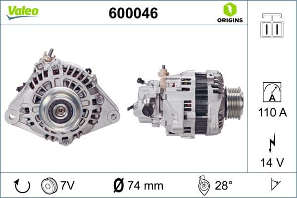 Generator / Alternator VALEO 600046