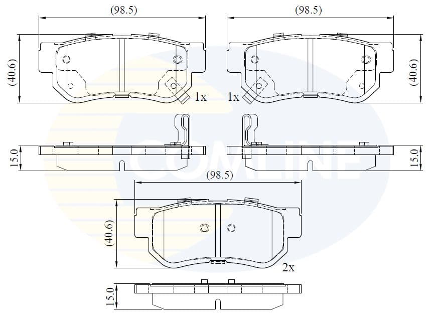 set placute frana,frana disc COMLINE CBP3935