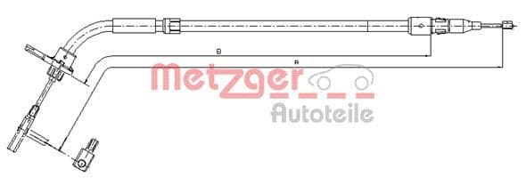 Cablu, frana de parcare METZGER 10.9333