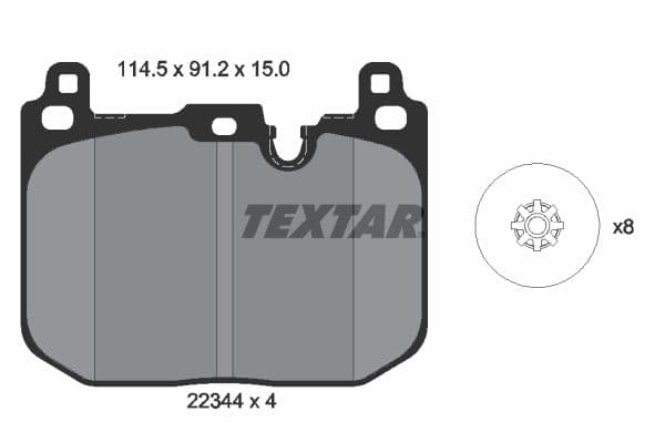 set placute frana,frana disc TEXTAR 2234401