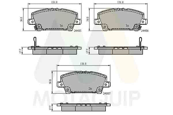 set placute frana,frana disc MOTAQUIP LVXL1295