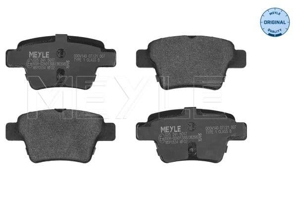 set placute frana,frana disc MEYLE -ORIGINAL: True to OE. 025 241 5017