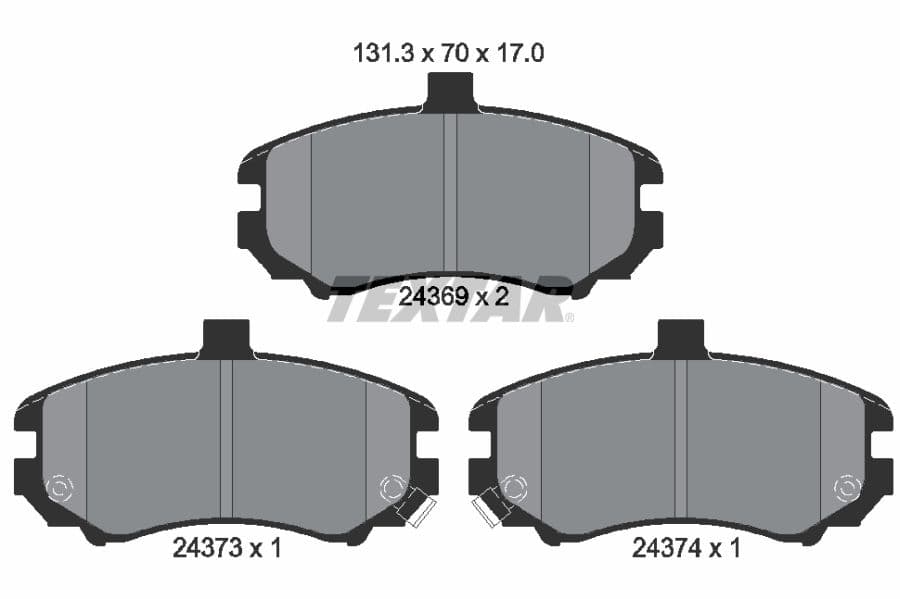 set placute frana,frana disc TEXTAR 2436901