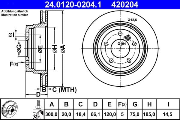 Disc frana ATE 24.0120-0204.1