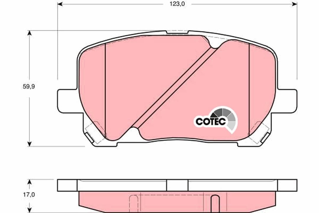 set placute frana,frana disc TRW COTEC GDB3315