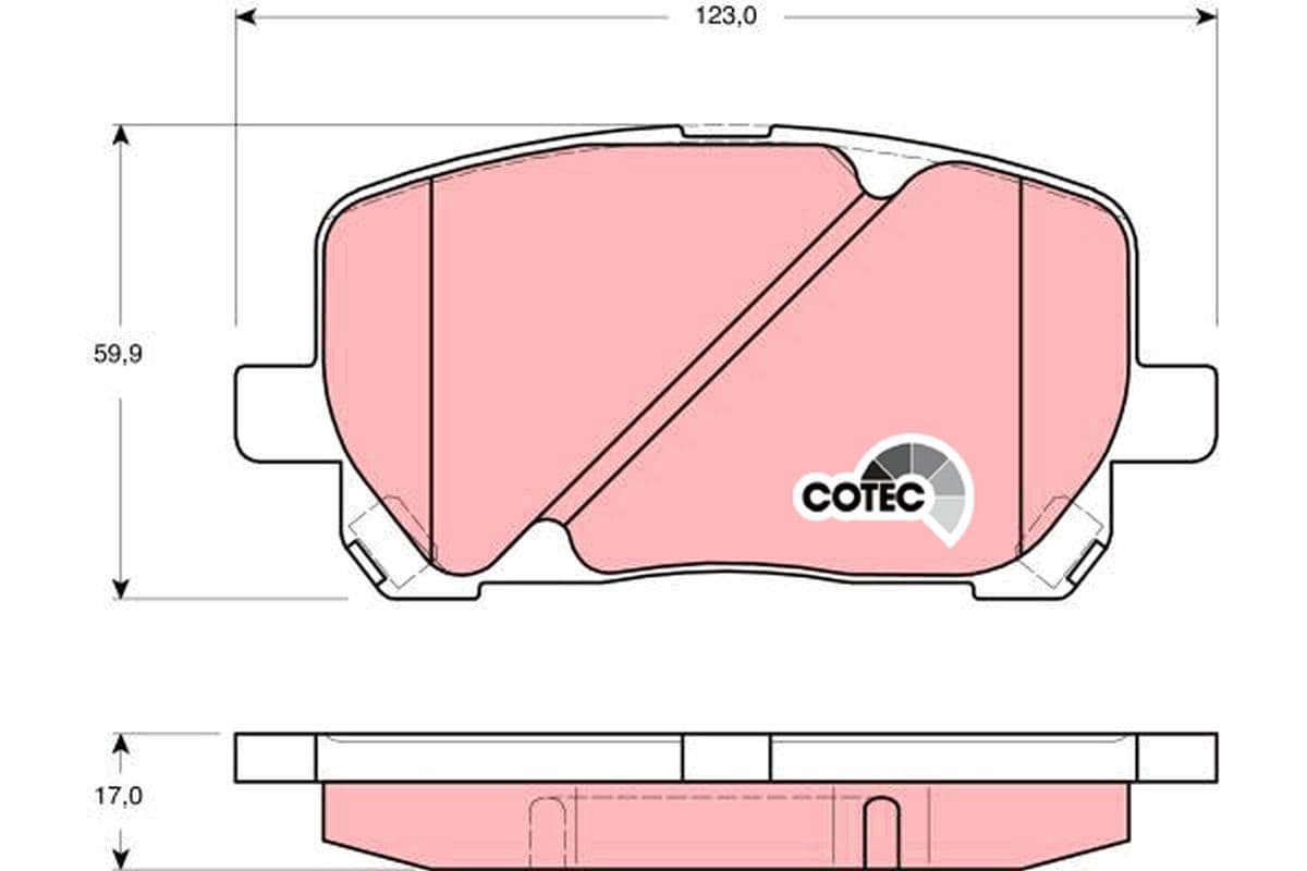set placute frana,frana disc TRW COTEC GDB3315