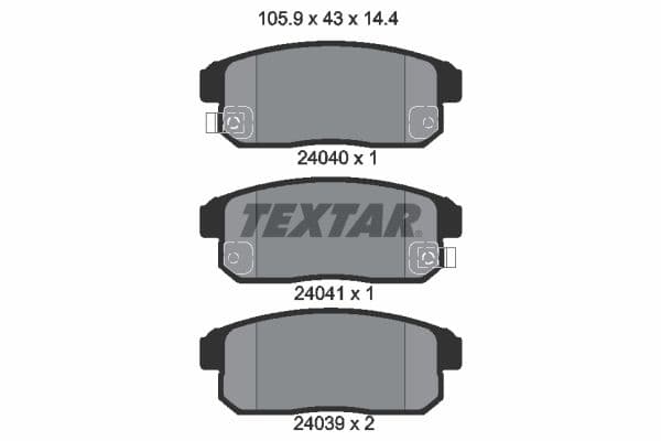 set placute frana,frana disc TEXTAR 2404001
