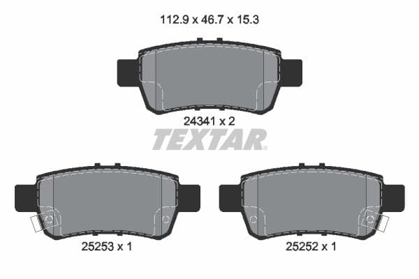 set placute frana,frana disc TEXTAR Q+ 2434101