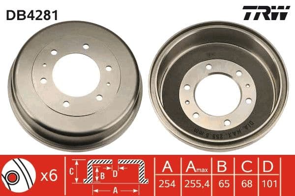 Tambur frana TRW DB4281