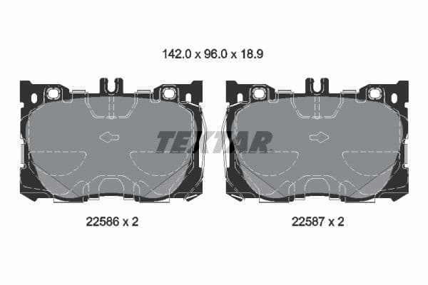 set placute frana,frana disc TEXTAR 2258601