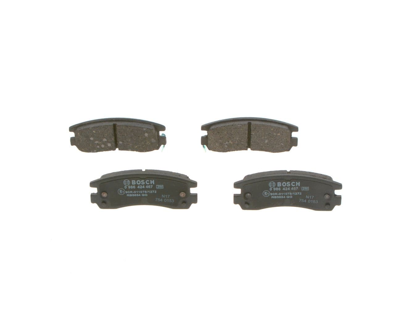 set placute frana,frana disc BOSCH 0 986 424 467