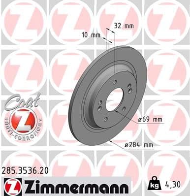 Disc frana ZIMMERMANN COAT Z 285.3536.20