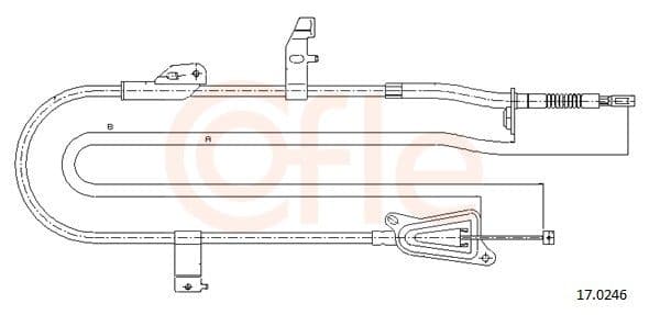 Cablu, frana de parcare COFLE 17.0246