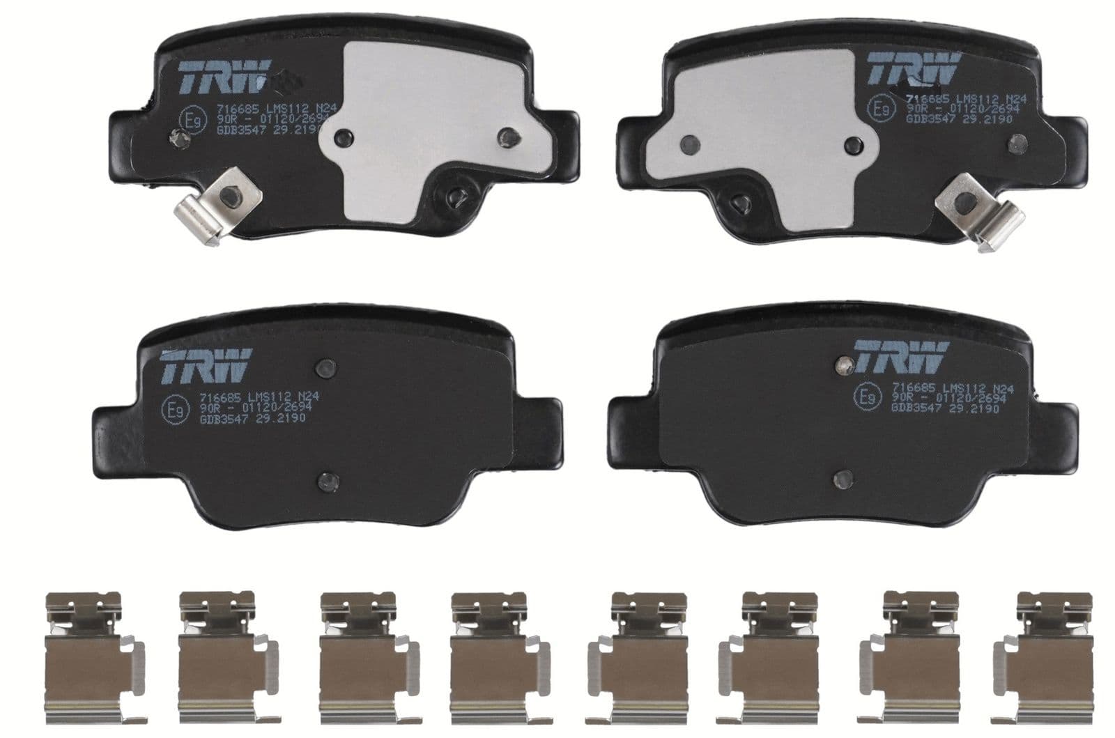 set placute frana,frana disc TRW GDB3547
