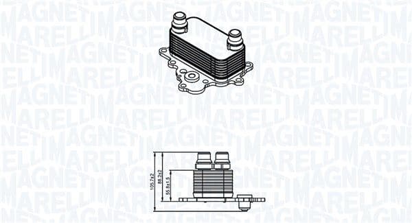 Radiator ulei, ulei motor MAGNETI MARELLI 350300004700