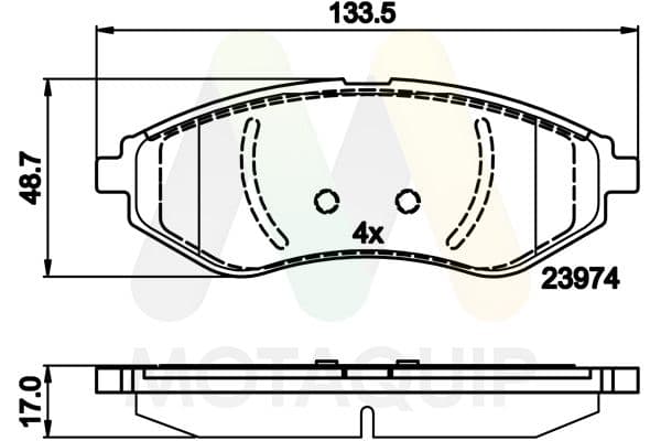 set placute frana,frana disc MOTAQUIP LVXL1175