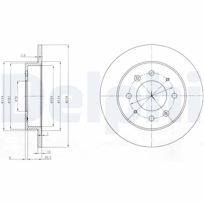 Disc frana DELPHI BG4017