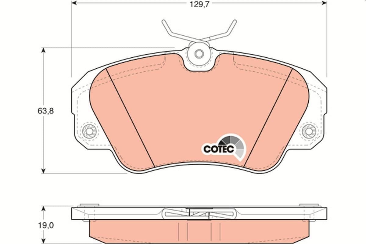set placute frana,frana disc TRW GDB957