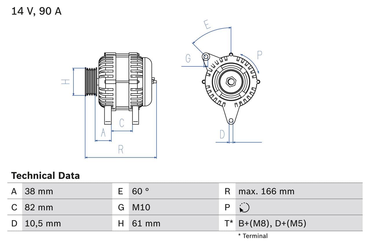 Generator / Alternator BOSCH 0 986 040 340