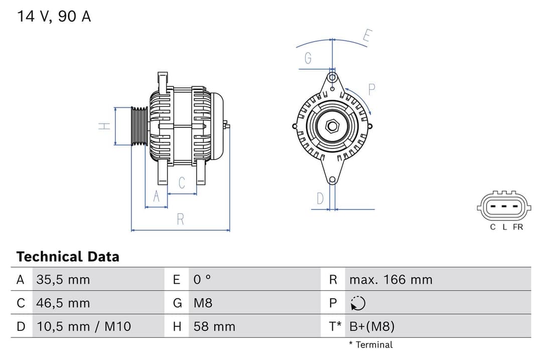 Generator / Alternator BOSCH 0 986 085 660
