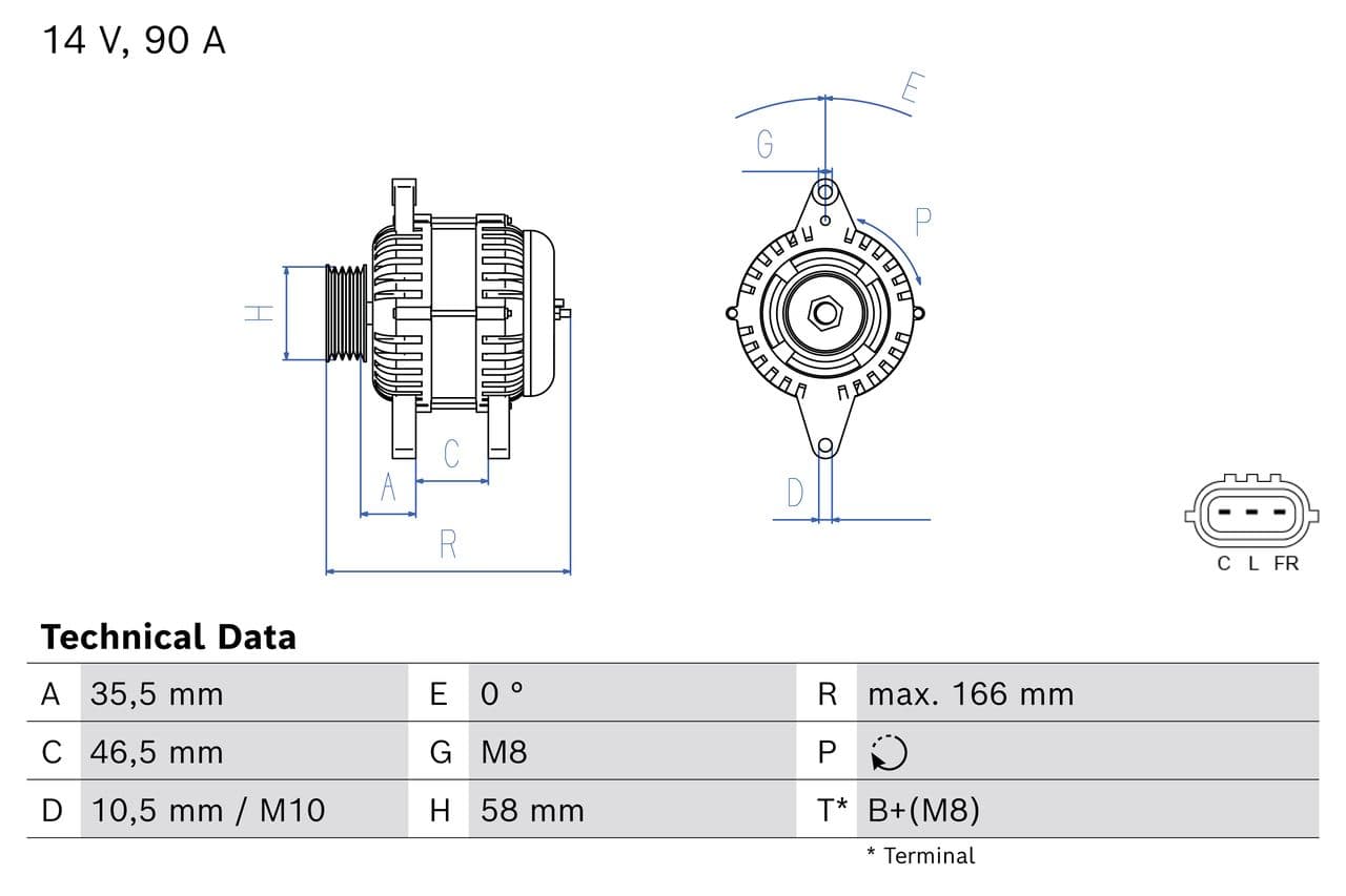 Generator / Alternator BOSCH 0 986 085 660