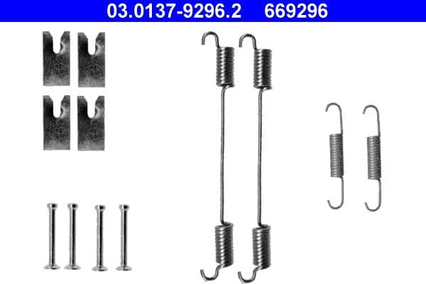 Set accesorii, sabot de frana ATE 03.0137-9296.2