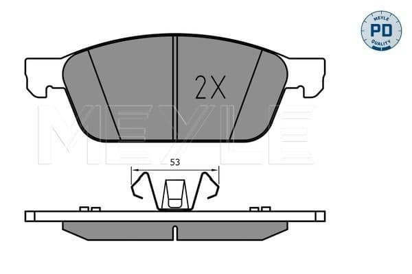set placute frana,frana disc MEYLE -PD: Advanced performance and design. 025 255 5518/PD
