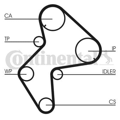 Set curea de distributie CONTINENTAL CTAM CT775K1