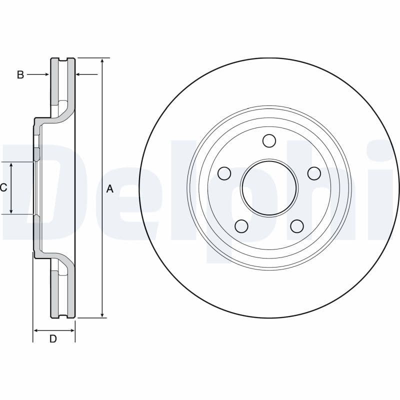 Disc frana DELPHI BG9121C