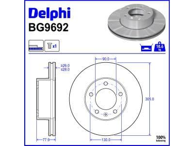 Disc frana DELPHI BG9692