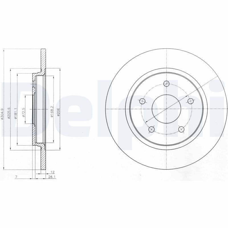 Disc frana DELPHI BG4247
