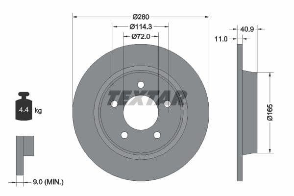 Disc frana TEXTAR 92130600