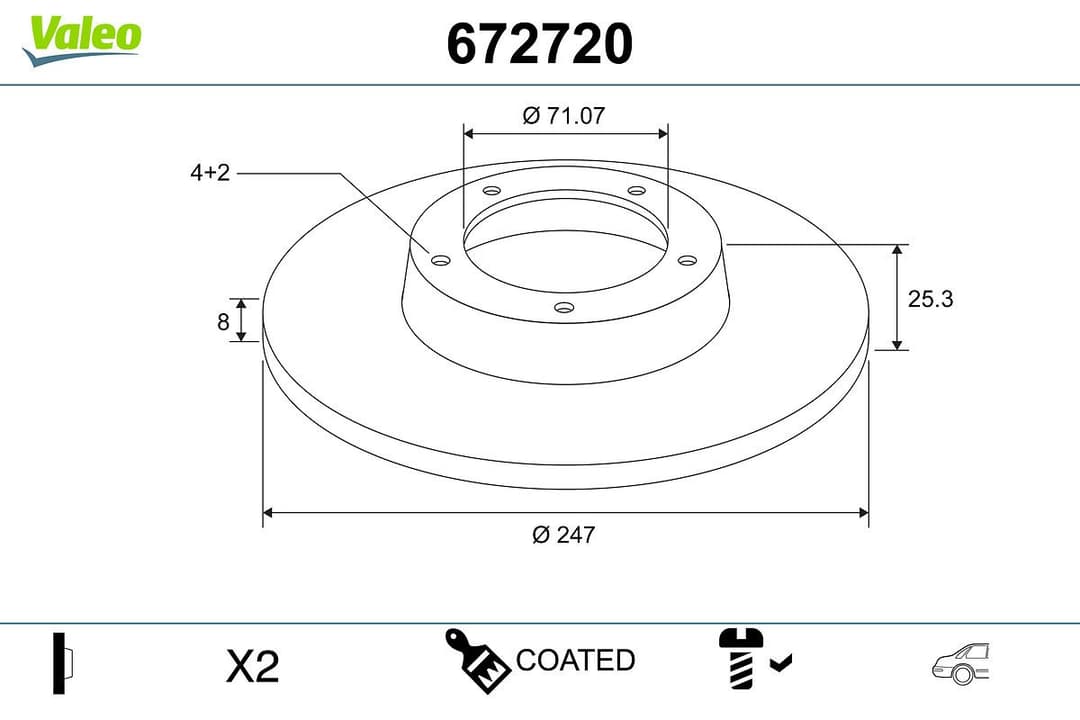 Disc frana VALEO 672720