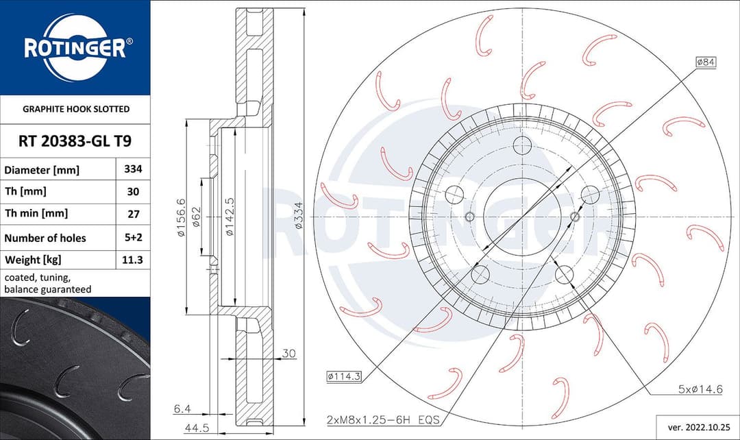 Disc frana ROTINGER RT 20383-GL T9