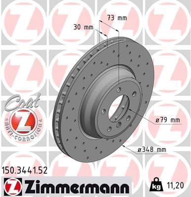 Disc frana ZIMMERMANN 150.3441.52