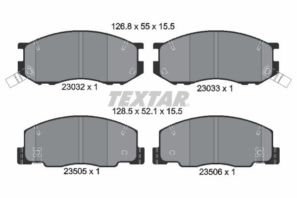 set placute frana,frana disc TEXTAR 2303201