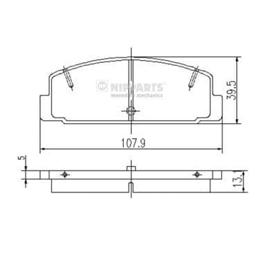 set placute frana,frana disc NIPPARTS J3613002