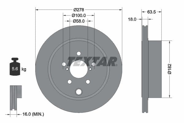 Disc frana TEXTAR PRO 92278503