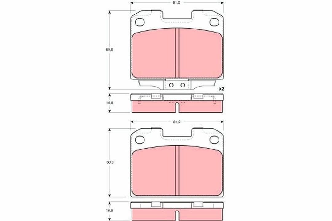 set placute frana,frana disc TRW GDB3104