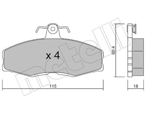 set placute frana,frana disc METELLI 22-0039-0